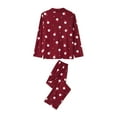 thumbnail image 5 of Seyurigaoka Family Matching Christmas Pajamas Outfit Santa Claus Pattern Long-Sleeve Tops + Straight-leg Pants + Pet Pajamas Holiday Christmas Sleepwear Set, 5 of 9