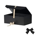thumbnail image 4 of Caja de regalo GoooodGift negra, grande, plegable, 30 x 20 x 11 cm, con cinta, 4 of 7