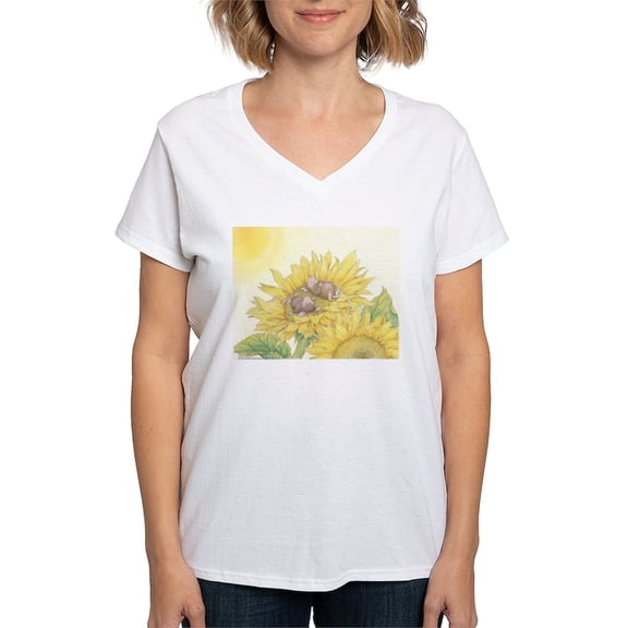 CafePress - Ray Of Sunshine T Shirt - Womens Cotton V-Neck T-shirt