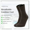 thumbnail image 5 of Diamond Star Women's Merino Lambs Wool Thermal Socks Heavy Duty Winter Warm (Assorted - 6 Pairs Women Shoes Size 9-11), 5 of 8