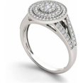 thumbnail image 2 of 1/2 Carat T.W. Diamond Double Halo Cluster 10kt White Gold Engagement Ring, 2 of 5