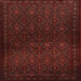 thumbnail image 1 of Ahgly Company Machine Washable Indoor Square Traditional Bakers Brown Area Rugs, 9' Square, 1 of 7