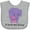 AC-Heather Grey, variant on Inktastic I Love My Sissy Elephant Purple Pink Boys or Girls Baby Bib
