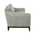 thumbnail image 6 of Hello Sofa Home Rio Modern Wood and Top Grain Leather Sofa in White, 6 of 10