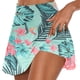 thumbnail image 1 of Faldas de Verano para las Mujeres Impresión Hoja Plisado Tenis Atlético Elástico Pantalones Cortos, Falso Dos Piezas Pantalones Falda para Diario, 1 of 5