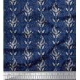 thumbnail image 1 of Soimoi Rayon Fabric Leaves Block Fabric Prints by Yard 56 Inch Wide, 1 of 3