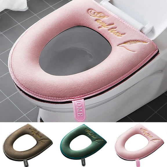 Cheers US Bathroom Soft Toilet Seat Cover Pad -Toilet Seat Cushion Washable and Comfortable Toilet Seat Cover Pads, Fits Most Size Toilet Lids