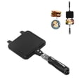 thumbnail image 3 of Sartén de Doble Cara Antiadherente para Desayuno para Hacer Sándwiches para Hacer Pan para Desayuno de aleación de Aluminio con Bandeja Abatible para Barbacoa para ANGGREK Otros, 3 of 8