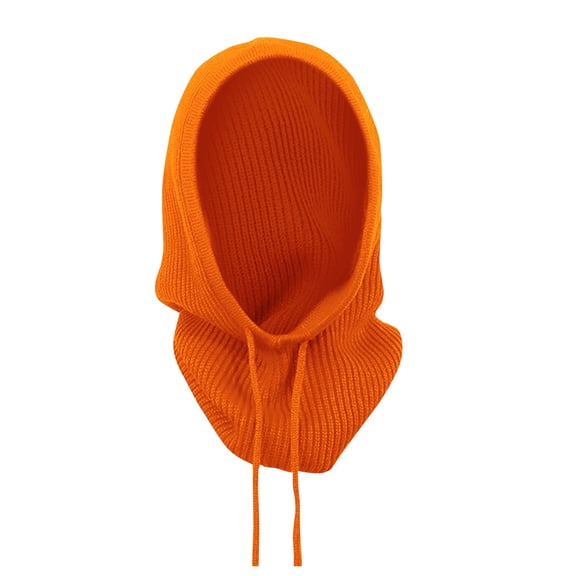 LIZUOJUN Winter Balaclava Hat for Men Women Windproof Blend Hooded Scarf Hat Winter Neck Warmer with Ear Protection for Men & Women Orange One Size