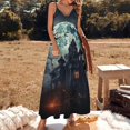 thumbnail image 2 of Halloween Scary Night Full Moon Fine Art Sleeveless Dress Summer Dress Woman 2025, 2 of 7