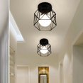 thumbnail image 4 of Semi Flush Mount Ceiling Light E27base Industrial Metal Polygon Warm Light, 4 of 5