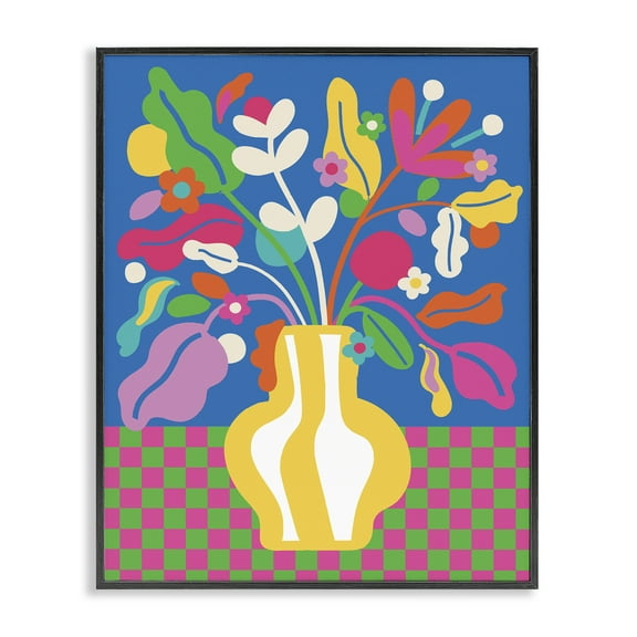 Stupell Industries Vivid Bloom Bouquet Plants & Flowers Painting Black Framed Art Print Wall Art, 11 x 14
