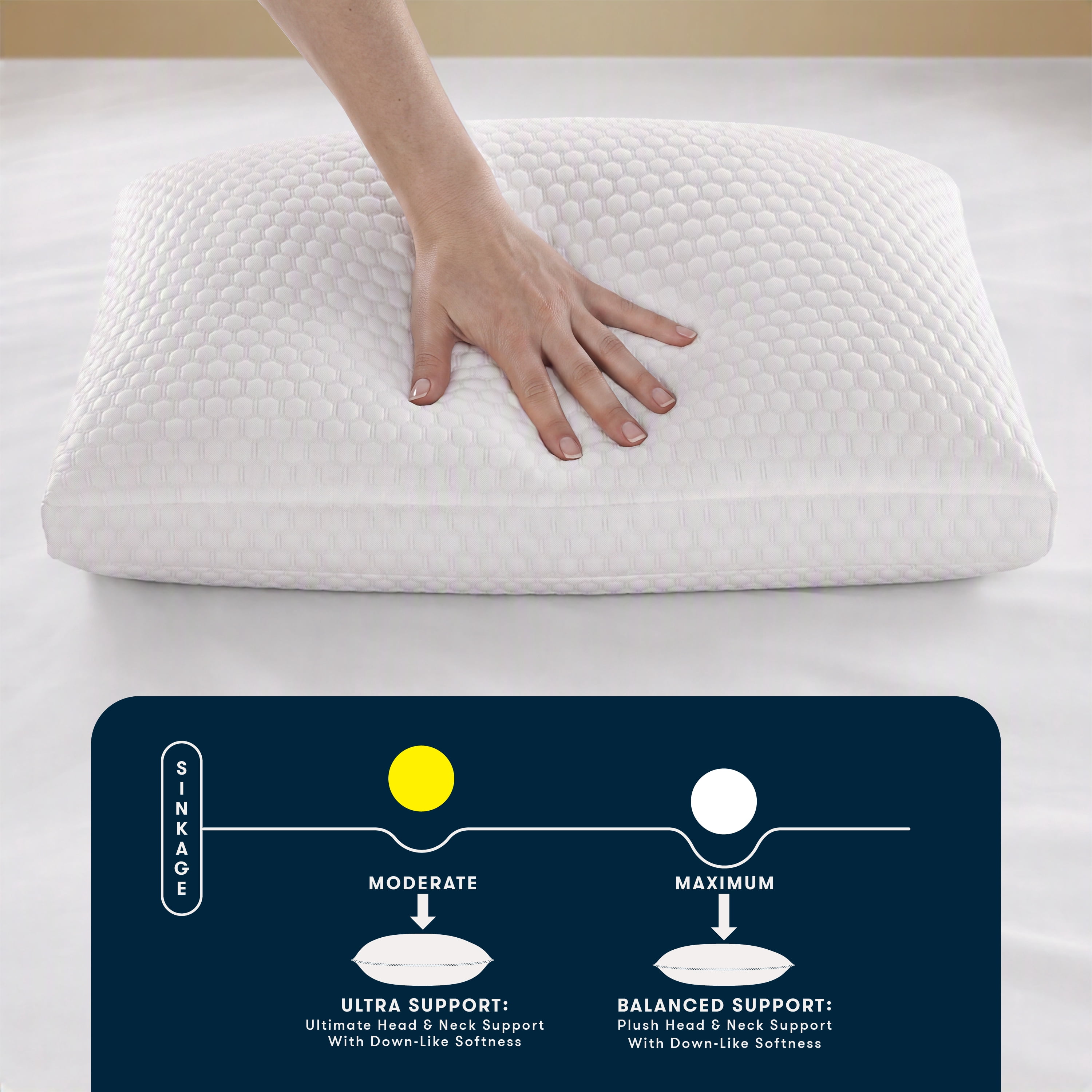 Sertapedic Chill Nites Cooling Ultra-Support Bed Pillow, King