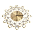thumbnail image 1 of European Style Iron Floral Clock, Battery Operated, Quiet, Easy to Read, for Home and Office (Golden), 1 of 4