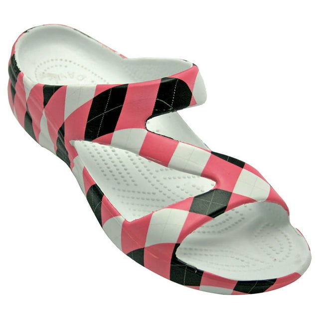 Sandales Z Loudmouth pour Femmes Carrelage Rose et Noir Taille 11