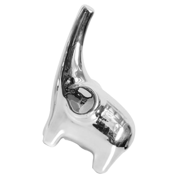 Ceramic Mini Elephant Desktop Decorative Ornaments for Living Room and Office (Silver) Sculpture Ceramics