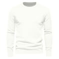thumbnail image 3 of Elvqul Sweater for Men Crewneck Long Sleeve Lightweight Mens Pullover Sweater White, 3 of 4