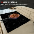 thumbnail image 2 of Equator 36" Electric Hybrid CERAMIC-INDUCTION 5 Burner Cooktop 9 Power 220V in Black, 2 of 16
