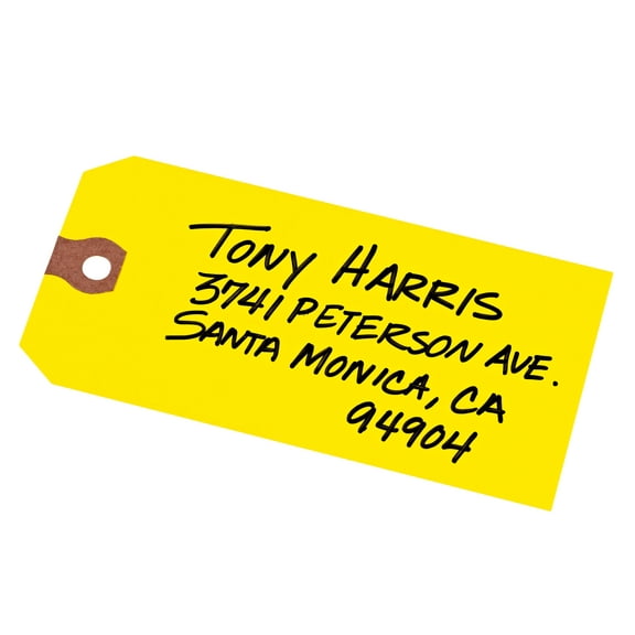 Avery Unstrung Shipping Tags, 11.5 pt. Stock, 4-3/4" x 2-3/8", 1,000 Yellow Hang Tags (12325)