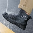 thumbnail image 5 of Rain Boots Men Durable High Tops Rain Shoes for Mens Non- Rubber Sole Mens Rain Boots (Black 7.5), 5 of 6