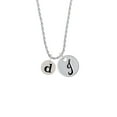 thumbnail image 2 of Delight Jewelry Silvertone Disc 1/2'' Initial - d - Silvertone Script Initial Disc - J - Charm Necklace, 20"+3", 2 of 4