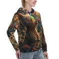 thumbnail image 6 of Lsque Sunshine Butterfly Flower Bear Pattern Casual Women's Hoodie,Hooded Sweatshirt with Kangaroo Pocket,Pullover Hoodie with Eye-catching Drawstrings-X-Large, 6 of 7