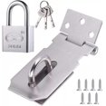 thumbnail image 1 of Door Hasp Door Lock Keyed Hasp Lock Door Latch Hasp Garden Gate Lock With Door Padlock And Screws Gate Latch For Garden Gate, 1 of 5