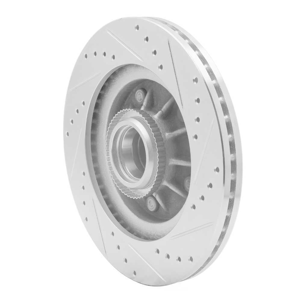 Dynamic Friction Company 631-54145L DFC Brake Rotor - Drilled And Slotted - Silver