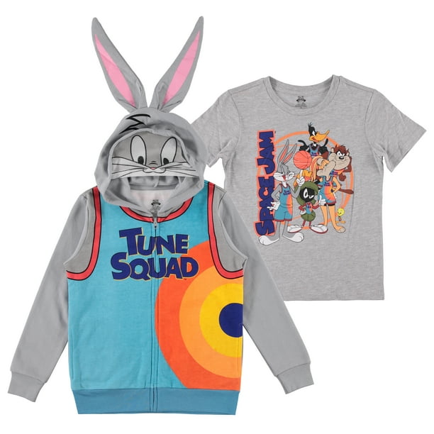 Boys' Space Jam Bugs Bunny Hoodie and TShirt Clothing Set Space Jam