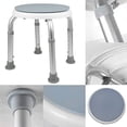 thumbnail image 3 of Height Adjustable Shower Bench with Anti-slip Design for Customizable Support and Security, 3 of 5