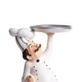 thumbnail image 3 of Toyvian Premium Resin Cooks Figurines for Indoor Outdoor Decoration White Modern Art Statue, 3 of 8