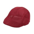 thumbnail image 4 of Gorra plana de malla para hombre, sombrero de verano transpirable para pescar de mediana edad y ancianos Rojo, 4 of 9
