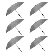 Compact Manual Folding Umbrellas Set of 12, Bulk Pack - Perfect for Travel, Promotional Events or Giveaways - Grey
