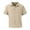 Beige, variant on Classic Short Sleeve Knit Shirt Casual Summer Top Breathable Blend Comfort Fit Solid Color Tee For Business Casual Wear Large T Shirt