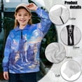 thumbnail image 6 of Uorisanigo Girls Half Zipper Sweatshirts Oversized Snow Wolf Blue Long Sleeve Lapel Zipper Sweatshirts Drop Shoulder Cropped Pullover Hoodies for Teen Girl Athletic Outerwear, 6 of 7