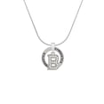 thumbnail image 2 of Delight Jewelry Silvertone Crystal Initial - B - Gymnastics Ring Charm Necklace, 18", 2 of 4