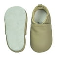 thumbnail image 5 of Hjtefg Toddler Soft-Sole Shoes - Gentle Leather Slippers for Early Movement | Flexible Suede-Bottom Footwear | Breathable Comfort for Little Feet,Color: 1-Khaki Size: 0-6 Months, 5 of 8