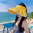 thumbnail image 3 of Holzlrgus Sun Visor Hats for Women Wide Brim Sun Protection Summer Ponytail Beach Hats Adjustable Packable Travel UPF 50+, 3 of 5