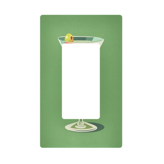 Yayeee Rocker Switch Wall Plate 1-Gang 4.6"x2.9" Home Decorative Outlet Cover, Green Lemon Juice