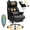 Black, variant on FANTAWESO Big and Tall 500LBS Heavy Duty High Back Ergonomic Office Gaming Chair with Footrest, Vibration Massage Lumbar Support & Wide Executive Seat, Brown