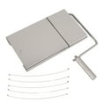 thumbnail image 2 of Cheese Slicing Board, Labor Saving Rust Proof Stainless Steel Cheese Cutting Plate Easy Cleaning Wearable  for Sausage, 2 of 8