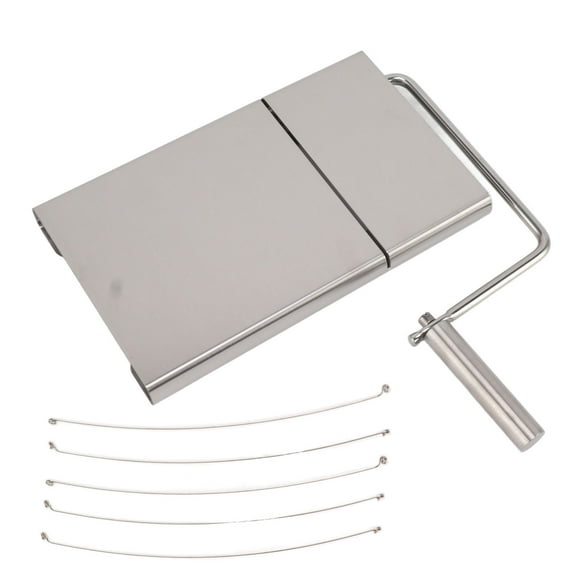ZOUSSIQI Cheese Slicing Board Stainless Steel Safe Cheese Cutting Plate for Block Butter Sausage Vegetables JU316-13386