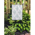 thumbnail image 2 of JSDART Watercolor Filigree Renaissance Delicate Pastel Openwork Lace Pattern Gray Blue and Green Moroccan Garden Flag Decorative Flag House Banner 28x40 inch, 2 of 2
