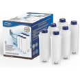 thumbnail image 1 of Cartucho De Filtro De Agua Para Cafetera Con Suavizante De Carbón Activado, Compatible Con Delonghi Ecam, Esam, Etam, Bco, Ec. Paquete de producto de 6, 1 of 3