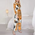 thumbnail image 4 of Bingfone Womens Pajama Sets Funny Cats Print,Long Sleeve Loungewear Pajamas Set-X-Large, 4 of 9
