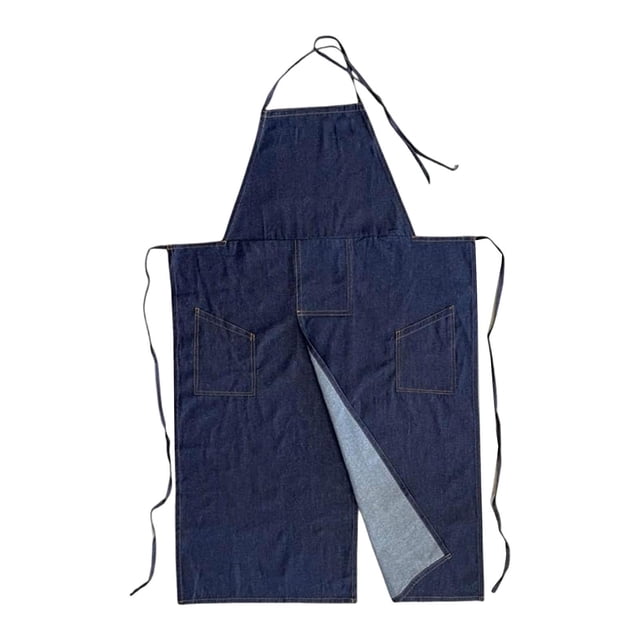 Siruishop Full Cover Pottery Apron Split Leg Adjustable for Kitchen Bartending Pottery blue