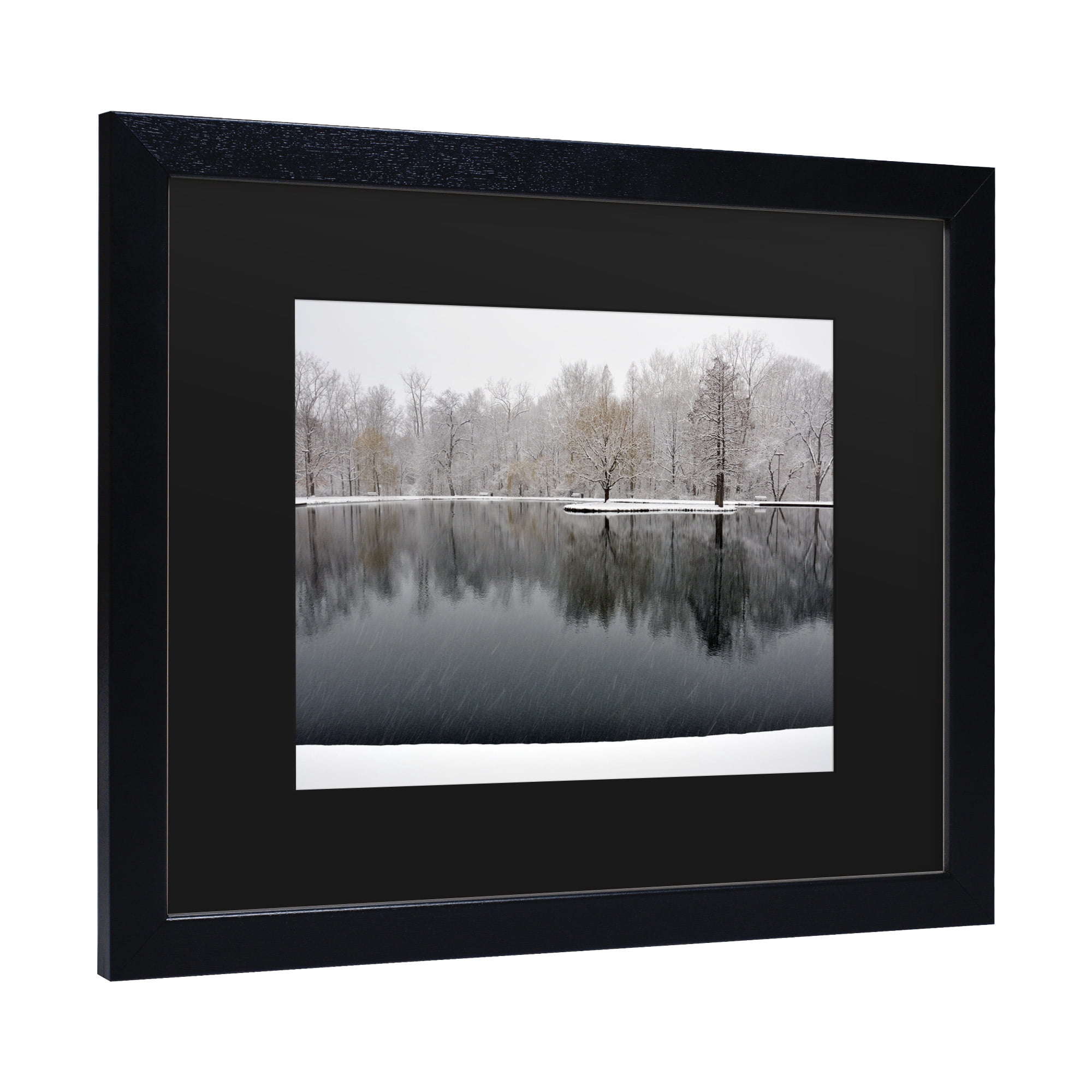 Trademark Fine Art 'Snowy Pond' Canvas Art by Kurt Shaffer