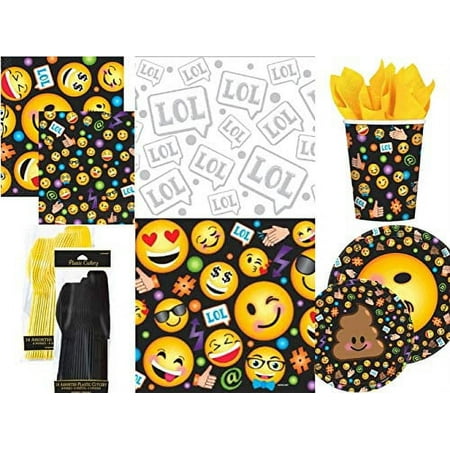 LOL Emoji Birthday Party Supplies Bundle (Standard)