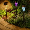 thumbnail image 2 of 6 Pack Stainless Steel Mosaic Solar LED Lights Driveway Garden Patio Walk Path, 2 of 6