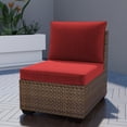 thumbnail image 5 of DREAMSIDEA Outdoor Deep Seat Cushion Set, Patio Furniture Cushions & Back Pillow, Water-Resistant Fade-Resistant Deep Seat Bottom and Back Cushion for Chair, Sofa, and Couch,Burgundy, 5 of 7